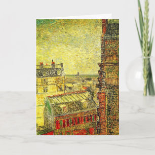 Cartão Vista de Paris do Quarto de Vincent por Vincent va