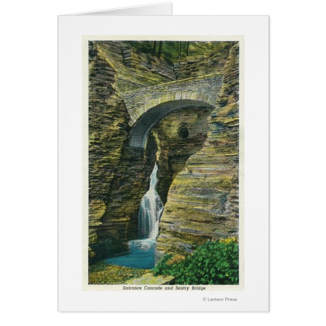 Cartão Vista de Ponte de Entrada e Cascata de Entrada (Frente)