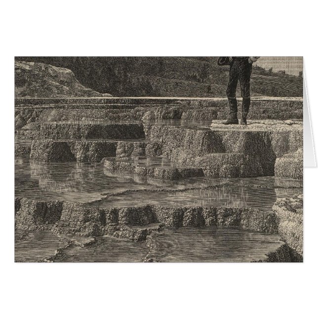 Cartão Vista de Primaveras de Mammoth Hot (Frente Horizontal)