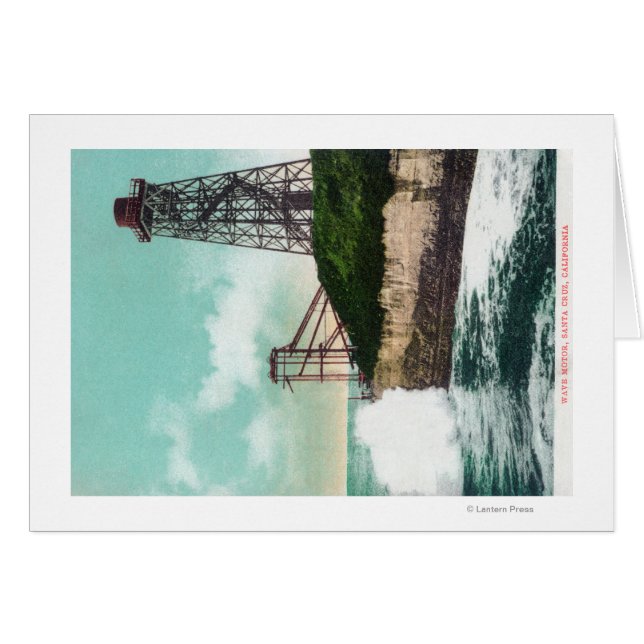 Cartão Vista de um motor de onda Santa Cruz, CA (Frente Horizontal)