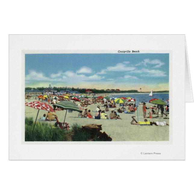 Cartão Vista de uma praia em Craigville (Frente Horizontal)