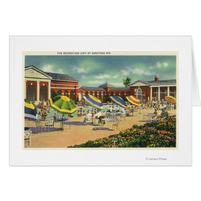 Cartão Vista de Unidade de Recriação de Spa Saratoga (Frente Horizontal)