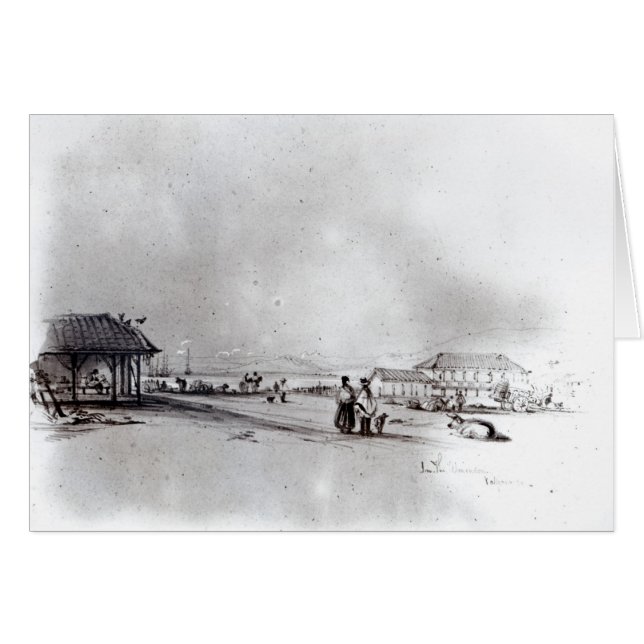 Cartão Vista de Valparaiso, 1834 (Frente Horizontal)
