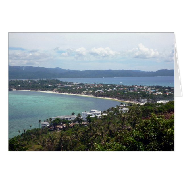 Cartão vista de zona boracay (Frente Horizontal)