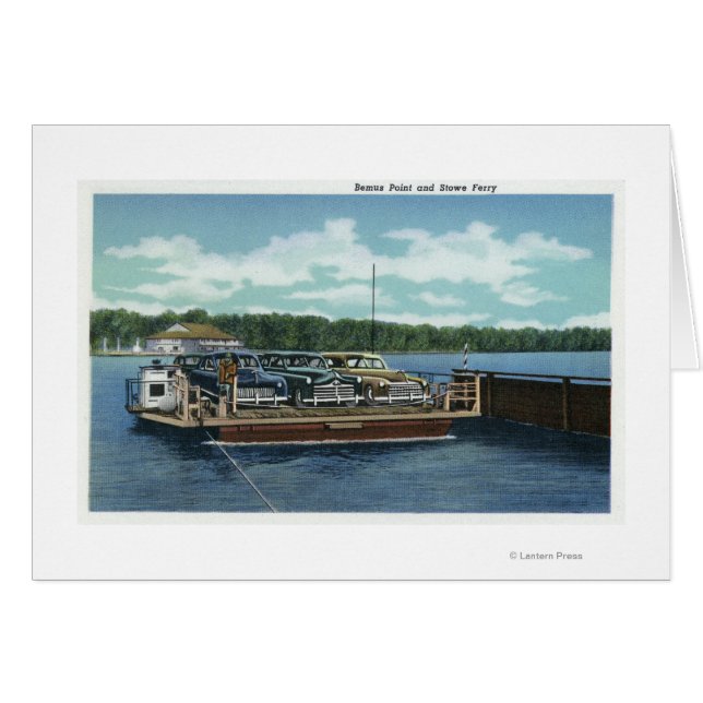 Cartão Vista do Bemus Point e Stow Ferry (Frente Horizontal)