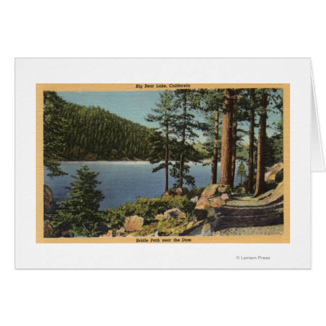 Cartão Vista do caminho da ponte perto da barragem (Frente Horizontal)