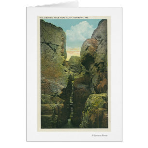 Cartão Vista do Crevice do Cliff Cabeça Balda