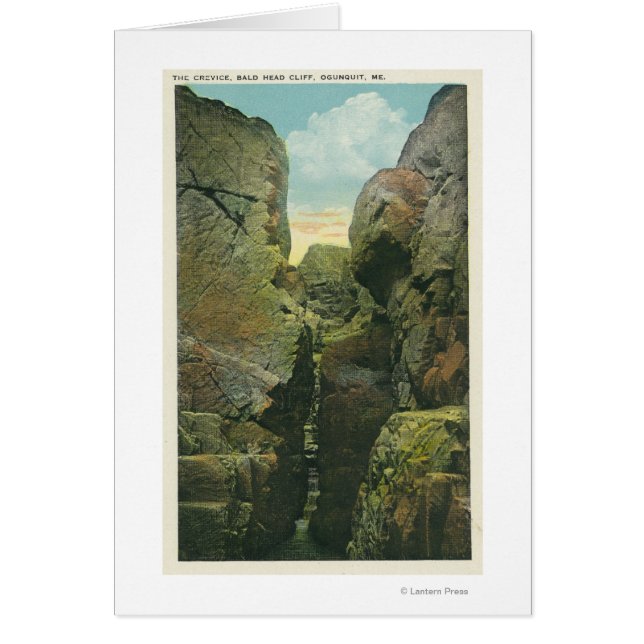 Cartão Vista do Crevice do Cliff Cabeça Balda (Frente)