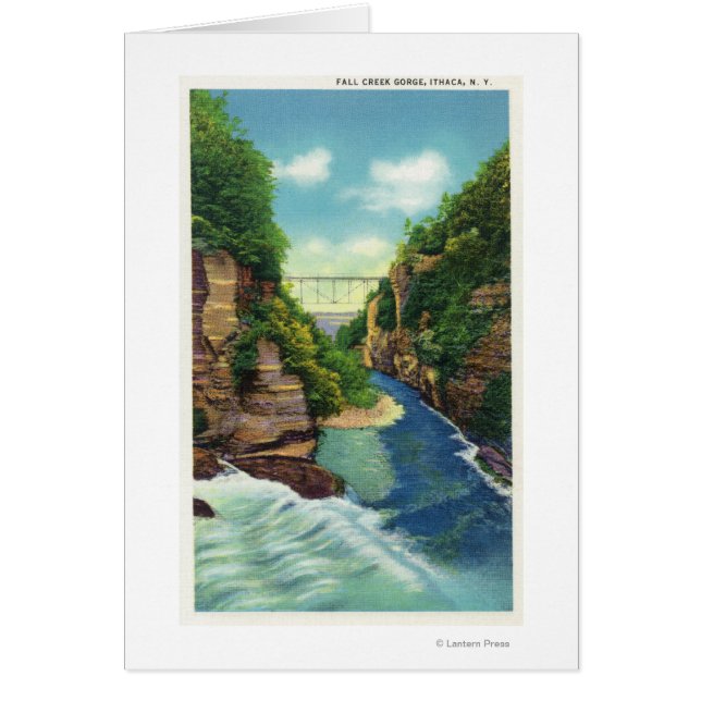 Cartão Vista do desfiladeiro de outono (Frente)