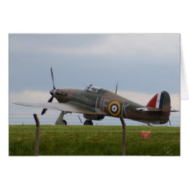 Cartão Vista do Hawker Furacão Três Quartos