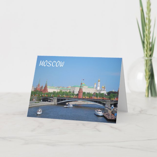 Cartão Vista do Kremlin de Moscou (Frente)
