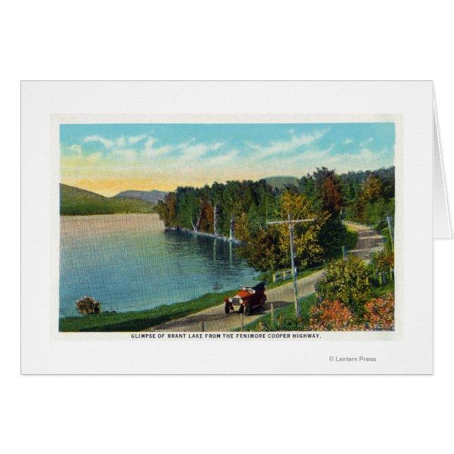 Cartão Vista do lago de Fenimore Cooper Hwy (Frente Horizontal)
