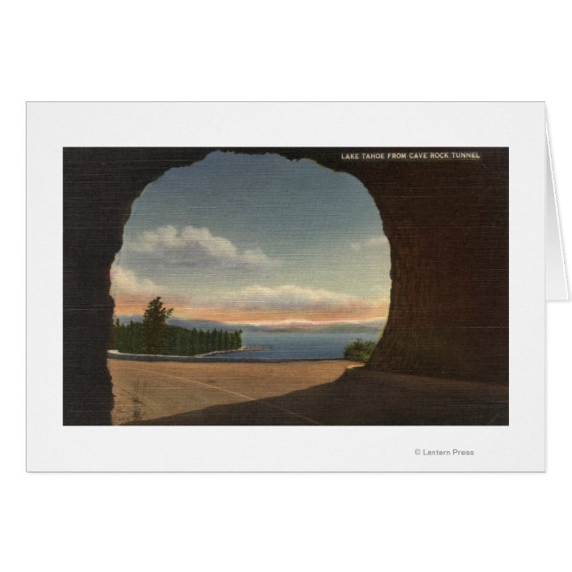Cartão Vista do lago do túnel da rocha das Cavernas (Frente Horizontal)