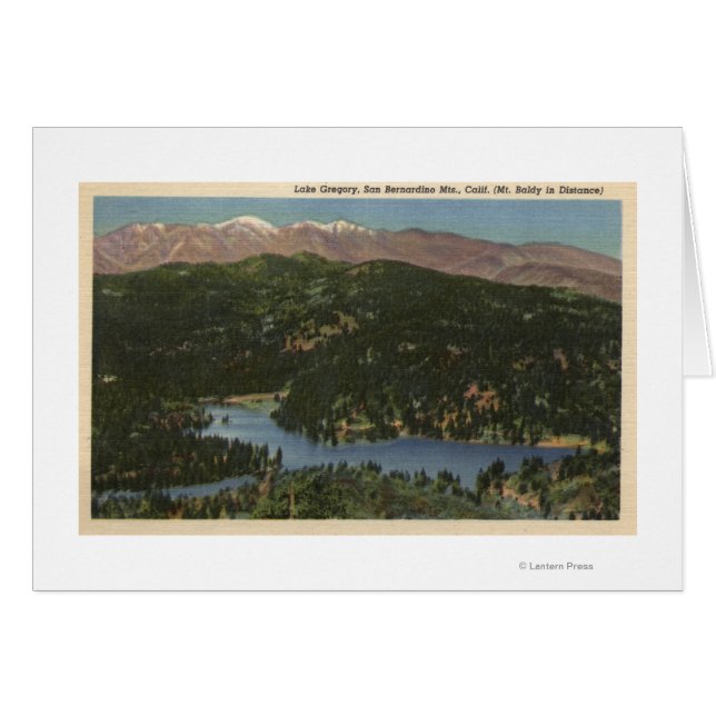 Cartão Vista do lago Gregory & San Bernardino (Frente Horizontal)