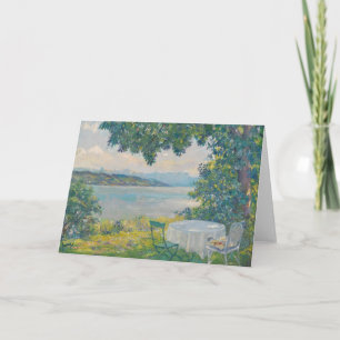 Cartão Vista do lago Starnberg Edward Cucuel