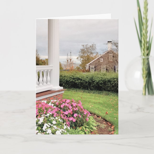 Cartão Vista do Mayflower Society House (Frente)