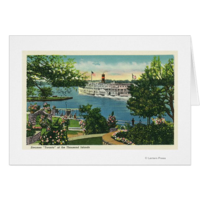 Cartão Vista do Navio a vapor Toronto (Frente Horizontal)