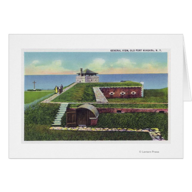 Cartão Vista do oficial Quarters no Castelo Francês Antig (Frente Horizontal)