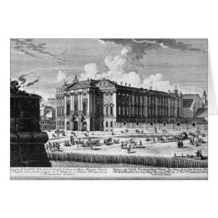 Cartão Vista do palácio de Trautson construído para a