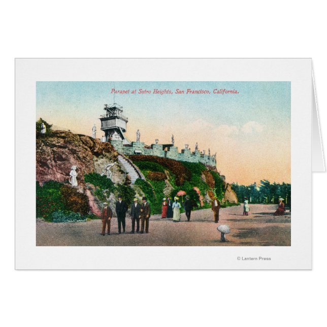 Cartão Vista do Parapet em Sutro Heights # 2 (Frente Horizontal)