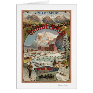 Cartão Vista do Poster do Hotel Bear