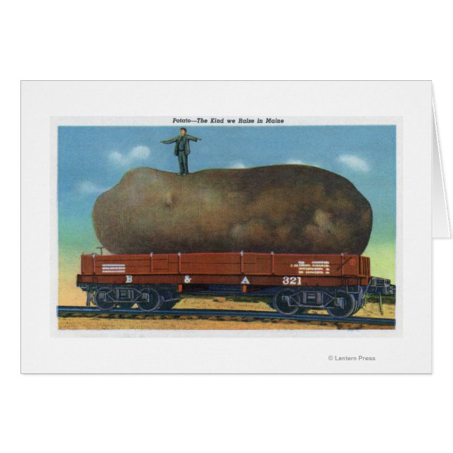 Cartão Vista do tipo de batatas criadas no Maine (Frente Horizontal)