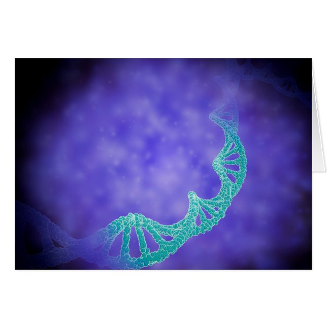Cartão Vista Estilizada De Verdadeiras De DNA Humano (Frente Horizontal)