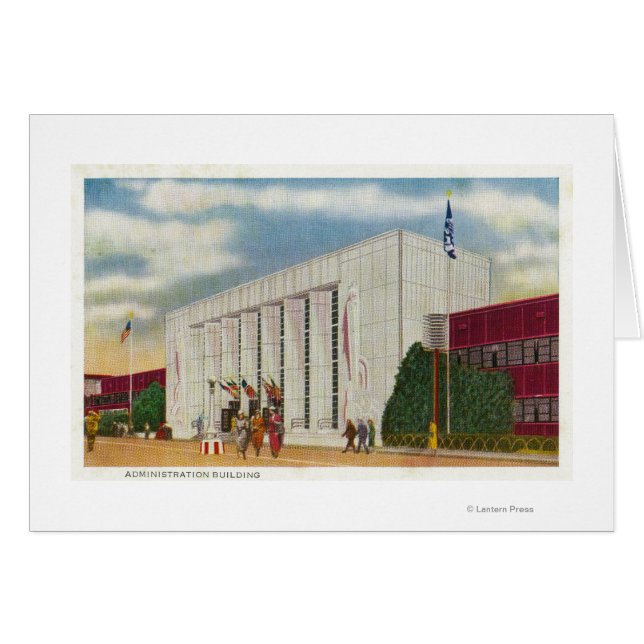 Cartão Vista Exterior da Administração Bldg (Frente Horizontal)