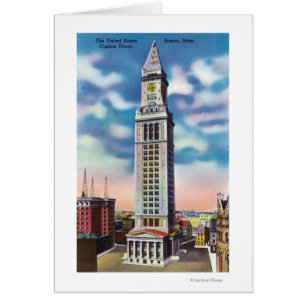 Cartão Vista Exterior da Casa Personalizada dos EUA