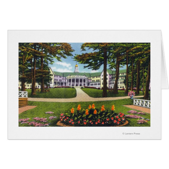 Cartão Vista Exterior de Aterrissagem de Bolton no Hotel  (Frente Horizontal)