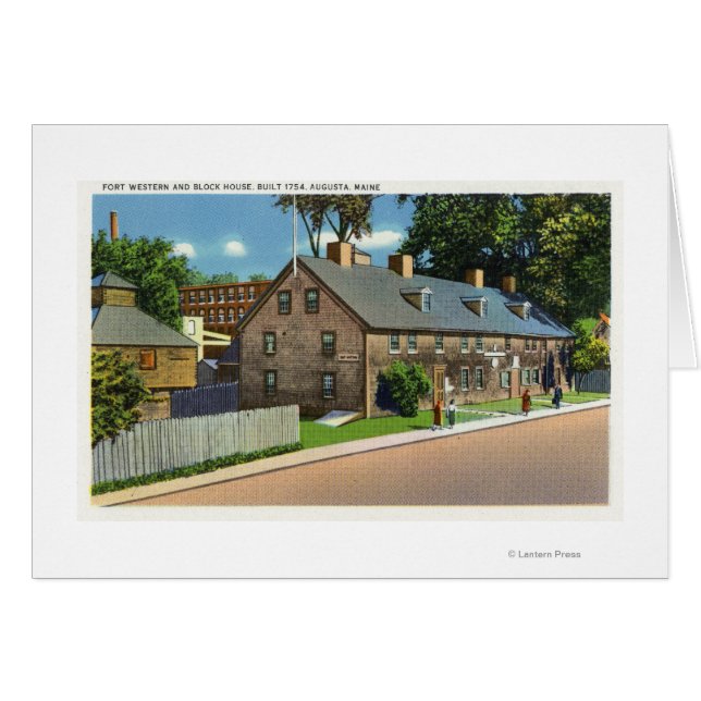 Cartão Vista Exterior de Ft. Casas Ocidentais e Bloqueada (Frente Horizontal)