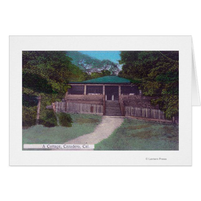 Cartão Vista Exterior de um CottageCazadero, CA (Frente Horizontal)