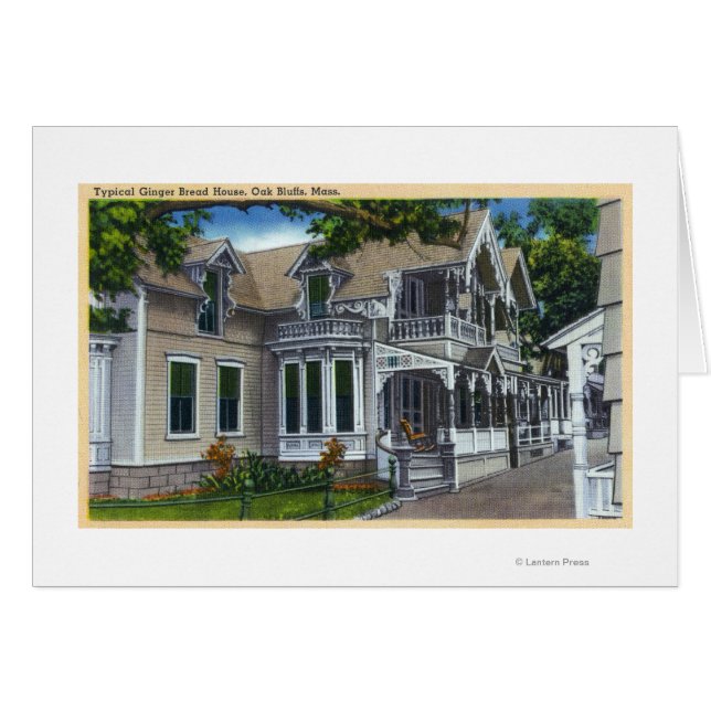 Cartão Vista Exterior de uma Câmara Típica de Pão Ginger (Frente Horizontal)