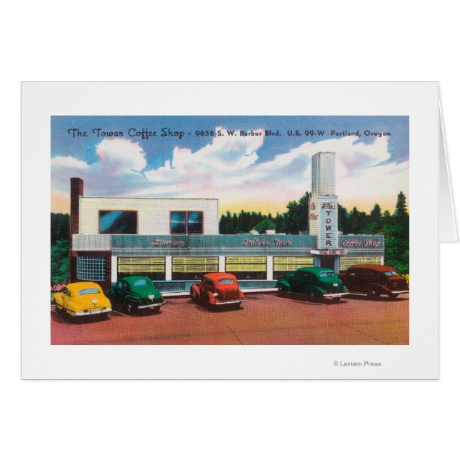 Cartão Vista Exterior do Compro Café de Torre (Frente Horizontal)