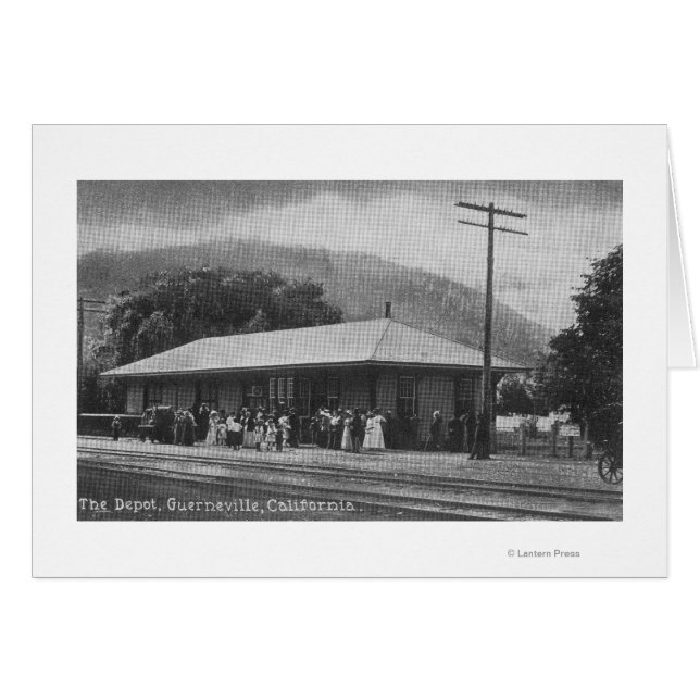 Cartão Vista exterior do depósito de comboios (Frente Horizontal)