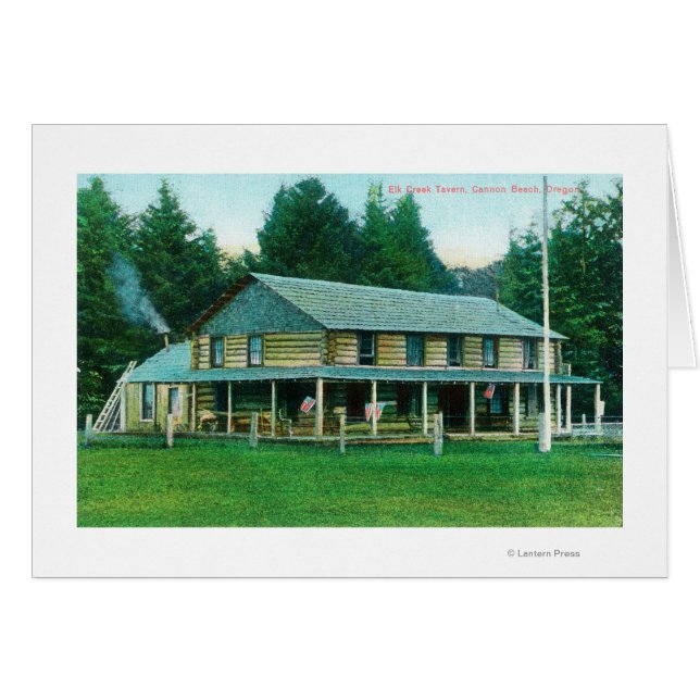 Cartão Vista Exterior do Elk Creek Tavern (Frente Horizontal)