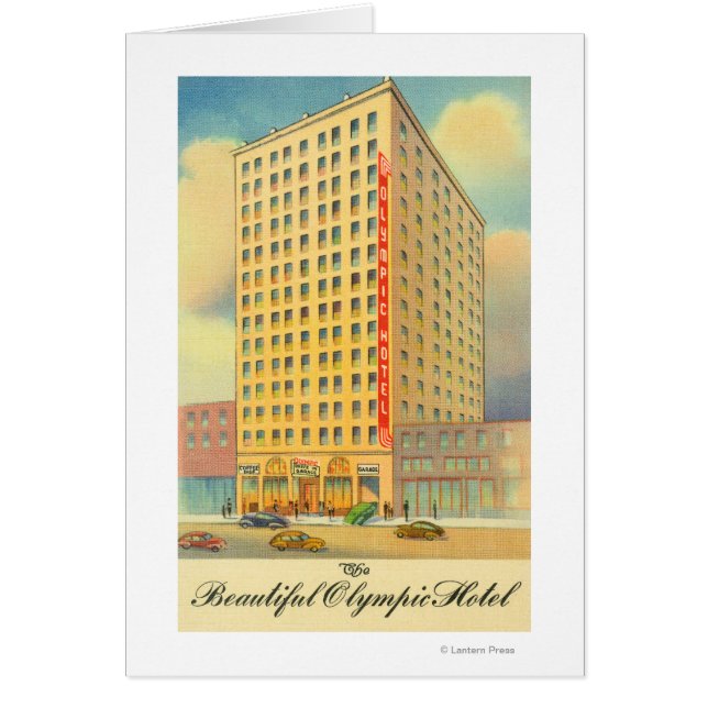 Cartão Vista Exterior do Hotel de Olimpiadas (Frente)