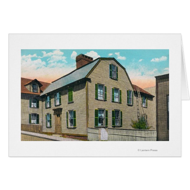 Cartão Vista Exterior do Local de Nascimento do Hawthorne (Frente Horizontal)