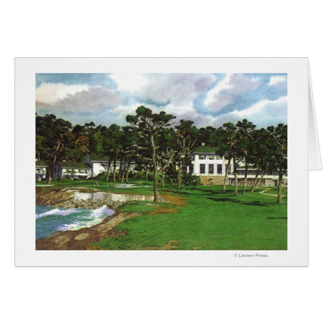 Cartão Vista Exterior do Pebble Beach Lodge & (Frente Horizontal)