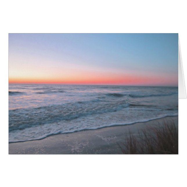 Cartão Vista frontal da praia (Frente Horizontal)