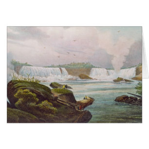 Cartão Vista geral de Niagara Falls do lado canadense