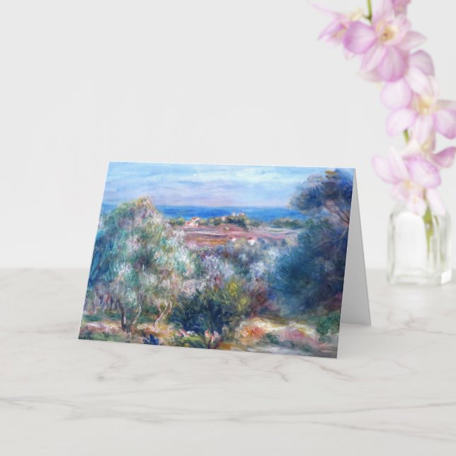 Cartão Vista marítima de Auguste Renoir (Orquídea)