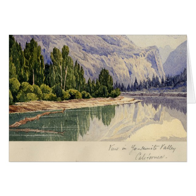 Cartão Vista no vale Califórnia de Yo-Semite (Frente Horizontal)