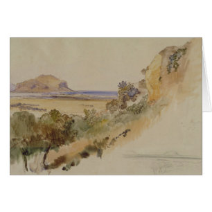 Cartão Vista perto de Palermo, 1847 (caneta & tinta com