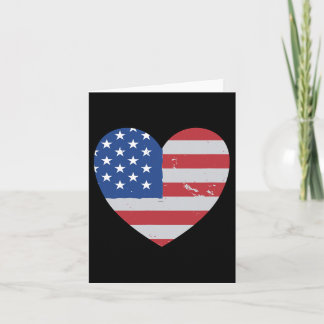 Cartão Vista Red Friday Heart American Flag For Men And W