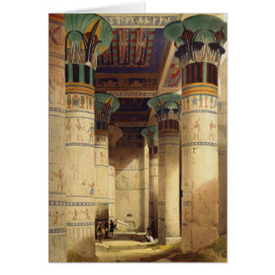 Cartão Vista sob o Portico grande, Philae