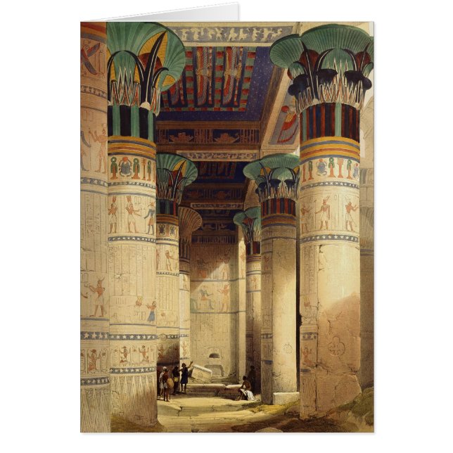 Cartão Vista sob o Portico grande, Philae (Frente)