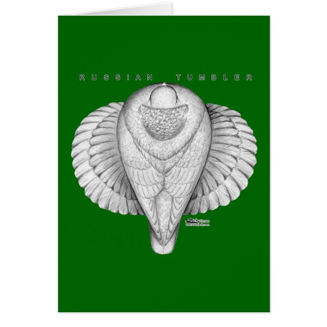 Cartão Vista Superior do Tumbler Russo (Frente)