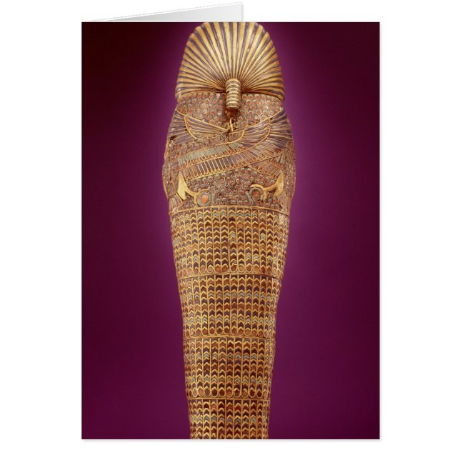 Cartão Vista traseira de um dos caixões canopic (Frente)