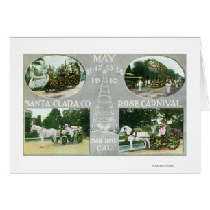 Cartão Vistas Cênicas dos Papais noeis Clara Co Rosa